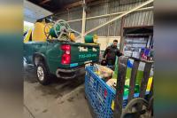 Sudbury Weed Man collecting cans, cash for Sudbury Food Bank
