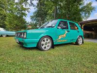 Springbok fan drives green VW Golf Chico to Baltimore and wins the internet