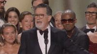 Stephen Colbert turns final Emmy victory speech into a job fair for his fired staff