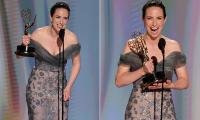 British talent scoop top prizes at the Emmys: Bury-born Kate O'Flynn picks up Best Supporting Actress in a Comedy as her Widow's Bay co-star Matthew Rhys makes history with two leading acting honours