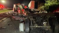 Toll Road reopens after semi crash scatters thousands of green bean cans near Angola