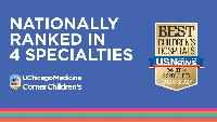 UChicago Medicine Comer Children’s Hospital nationally ranked in four pediatric specialties by U.S. News & World Report