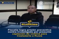 14-month preventive detention for person investigated for taking Peruvian to Russia