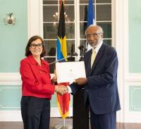 New French Ambassador Presents Credentials, Pledges Stronger Cooperation with Antigua and Barbuda