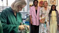Duchess Sophie brings splash of colour to her meeting with Zambian artists