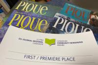 Pique earns five Canadian Community Newsmedia Awards