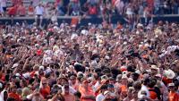 Big 12 will not fine OSU for storming field after Oregon upset