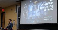 Washington Center hosts UF professor Brandon Warmke for lecture on ‘radical reform’ at public universities