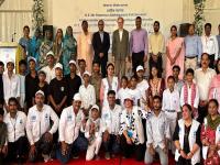 Danish envoy Rasmus Abildgaard Kristensen hands over rural water supply scheme to community in Mirzapur