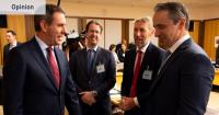 Commonwealth Bank boss Matt Comyn makes time for old friends in Canberra