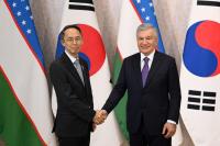 Korea Eximbank chief meets Uzbek president to discuss expanding economic cooperation