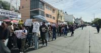 Students from the University of Morelos mobilize to demand justice for the murder of Claudia Tacoronte