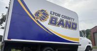 Lyon County Schools showcase renovated bus after rebuilding marching band
