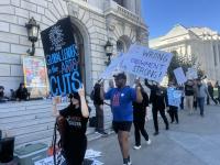 Music On The Picket Line of AFM 6 SF Opera Musicians At SF Opera House On Day 3 Of Strike