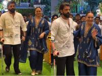 ‘Maine Nahi Kiya Hai Ye’: Sonakshi Sinha Reacts As Injured Zaheer Iqbal Arrives With Stick For Ganpati Darshan — Watch Viral Video