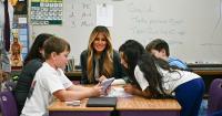 Melania Trump in North Carolina as Donald takes time away with Natalie Harp