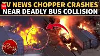 TV NEWS CHOPPER CRASHES Near Deadly Bus Collision; 3 Killed