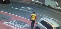 Baltimore woman hit in crosswalk as video shows driver in MTA vest checking car and driving away