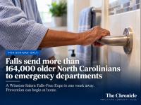 Falls sent more than 164,000 older North Carolinians to emergency departments last year. Prevention can begin at home.
