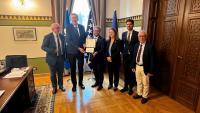 Ambassador Castellani and the Mayor of Vicenza Meet with the Mayor of Sarajevo