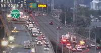 Seattle traffic: Southbound I-5 blocked after crash between two semi-trucks