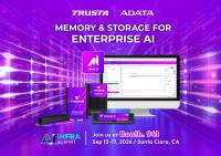 (PR) ADATA TRUSTA Showcases AI Scaler Extended Memory, TD7P51 ECO Gen 5 SSD and R-DIMM at AI Infra Summit 2026