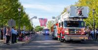 Providence Academy marks 9/11 with police and fire vehicle procession