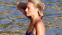 Margot Robbie looks incredible as she emerges from water in high-waisted bikini to film Ocean’s Eleven prequel in France