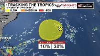 Still tracking one area with low chances of development in the Atlantic
