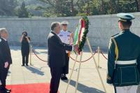 President Emomali Rahmon lays wreath at South Korea’s National Cemetery