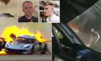 'It's a miracle I'm alive': British fireball crash victim heaps praise on 'superhero' rival who saved his life as he speaks from hospital bed in China weeks after horror smash