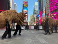 ‘Return of the Buffalo’ stampedes through New York City as life-size buffalo puppets honor Indigenous history