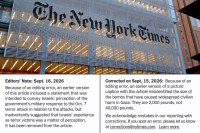 New York Times Owns Up to Two Israel-Related ‘Editing Errors’ in Two Days