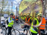 The student list carries the Constitution through Serbia on bicycles