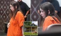 Ohio house of horrors mom-of-16 pleads not guilty to child abuse charges as she cradles stomach in court - but lawyer refuses to say if she's pregnant again