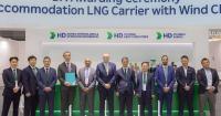 Lloyd’s Register Grants Design Appraisal for HHI Fore-Accommodation LNG Carrier with Wind Challenger Sails