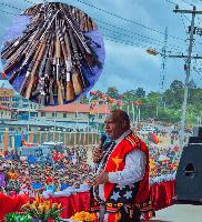 PM APPLAUDS GUNS SURRENDER EFFORTS IN THE HIGHLANDS