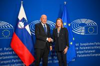 Prime Minister Janša with Roberta Metsola: Europe must strengthen its competitiveness and cut red tape