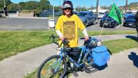 Green Party candidate's 333km ride calls for funding equity and local power