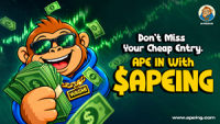 Apeing Enters Stage 4 of Presale After Raising More Than $90,000 and Selling 445 Million $APEING Tokens