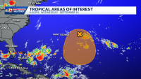 Tropical area of interest is struggling to develop in the Atlantic