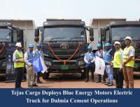 Tejas Cargo India Deploys Blue Energy Motors’ Electric Trucks for Dalmia Cement
