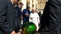Pope Leo XIV receives unique artwork in charity's push for AI to 'protect human dignity'