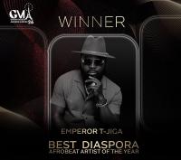 Emperor T-Jiga wins Best Diaspora Afrobeat Artist of the Year at Ghana Music Awards Europe 2026
