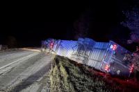 Morning Commute on I-95 in Hampden, Maine Slowed by Tractor-Trailer Rollover