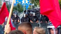 Anger over Thaçi war crimes sentence spills into protests at Kosovo EU mission