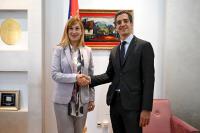 Jovanović Confers with New Ambassador of Spain