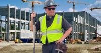 Construction zone priest builds laughs … and connections