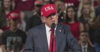 President Trump campaigns in the swing state of North Carolina