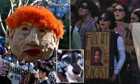 Hundreds of students chant expletive-laden slogans at anti-Pauline Hanson protests across Australia